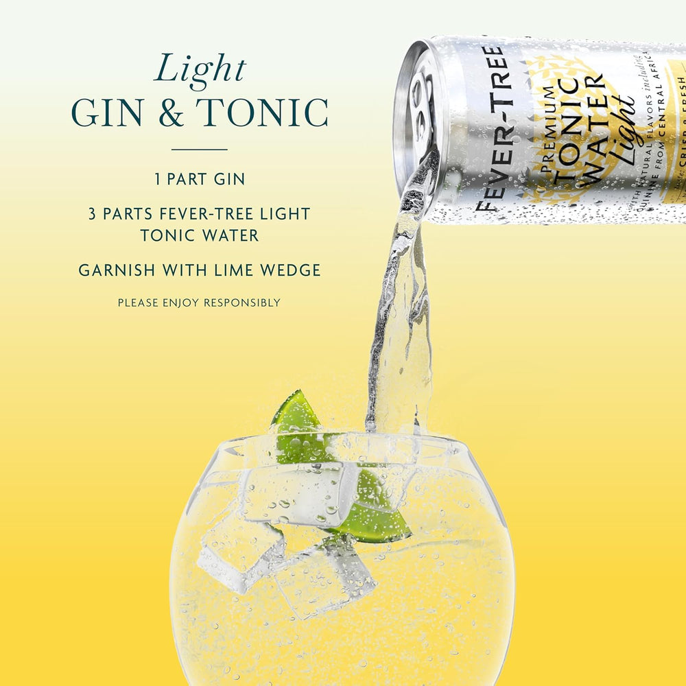Vaso de gin-tonic servido con Fever-Tree, sabor equilibrado
