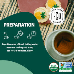 FGO bolsita en taza durante la infusión ofreciendo aroma y preparación sencilla