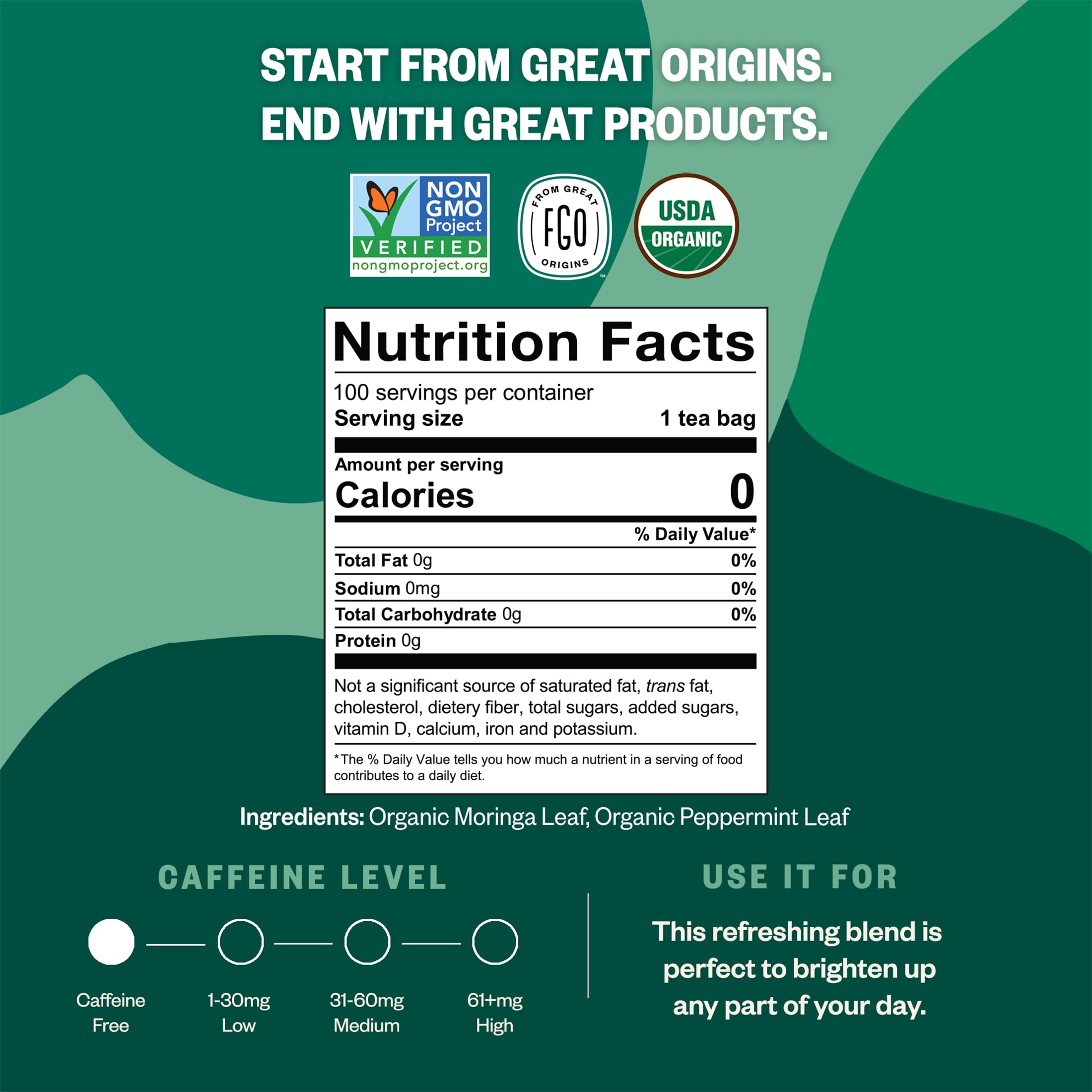 FGO sello USDA Organic visible en el empaque para confianza en certificación