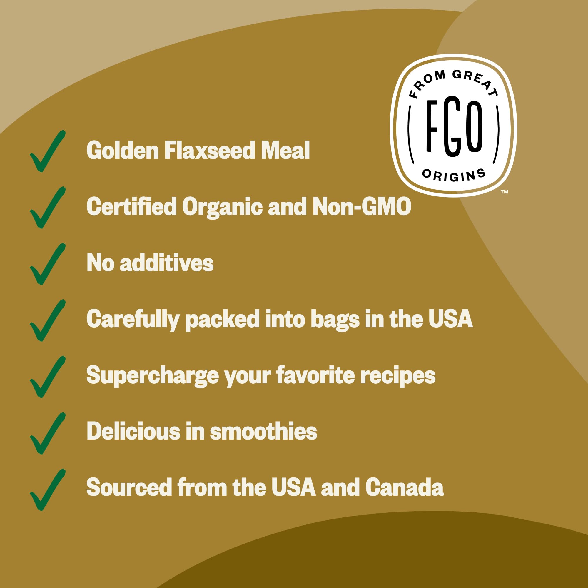 FGO primer plano de etiqueta indicando origen orgánico USA y Canadá