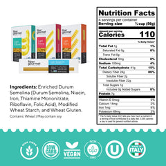 Fiber Gourmet spaghetti primer plano textura al dente que conserva mordida