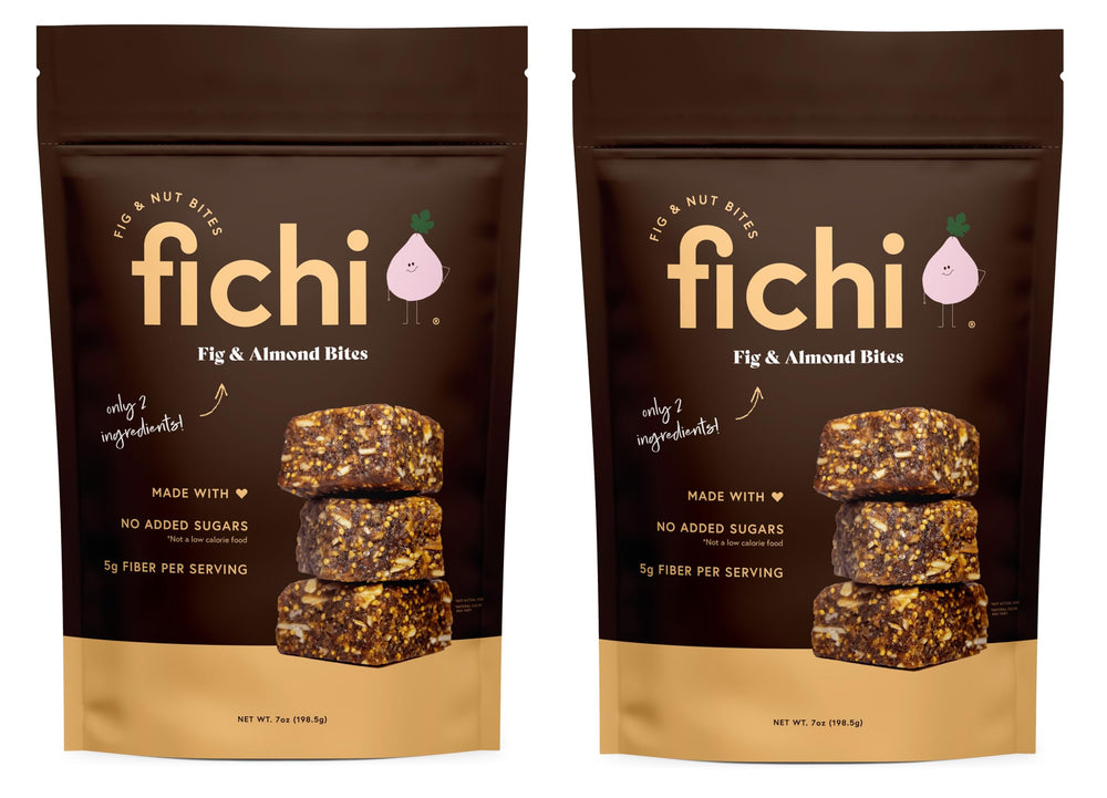 Fichi envase frontal mostrando el nombre y beneficios sin azúcar añadido