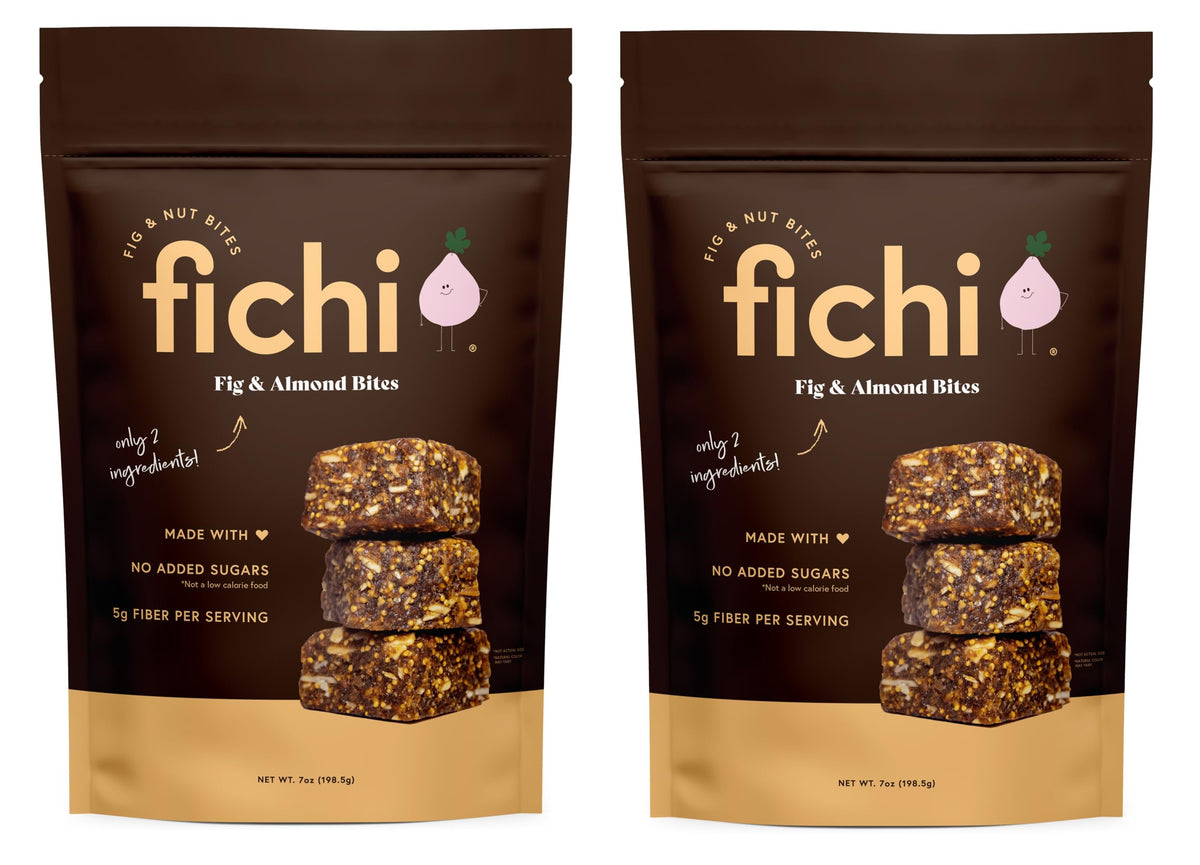 Fichi envase frontal mostrando el nombre y beneficios sin azúcar añadido