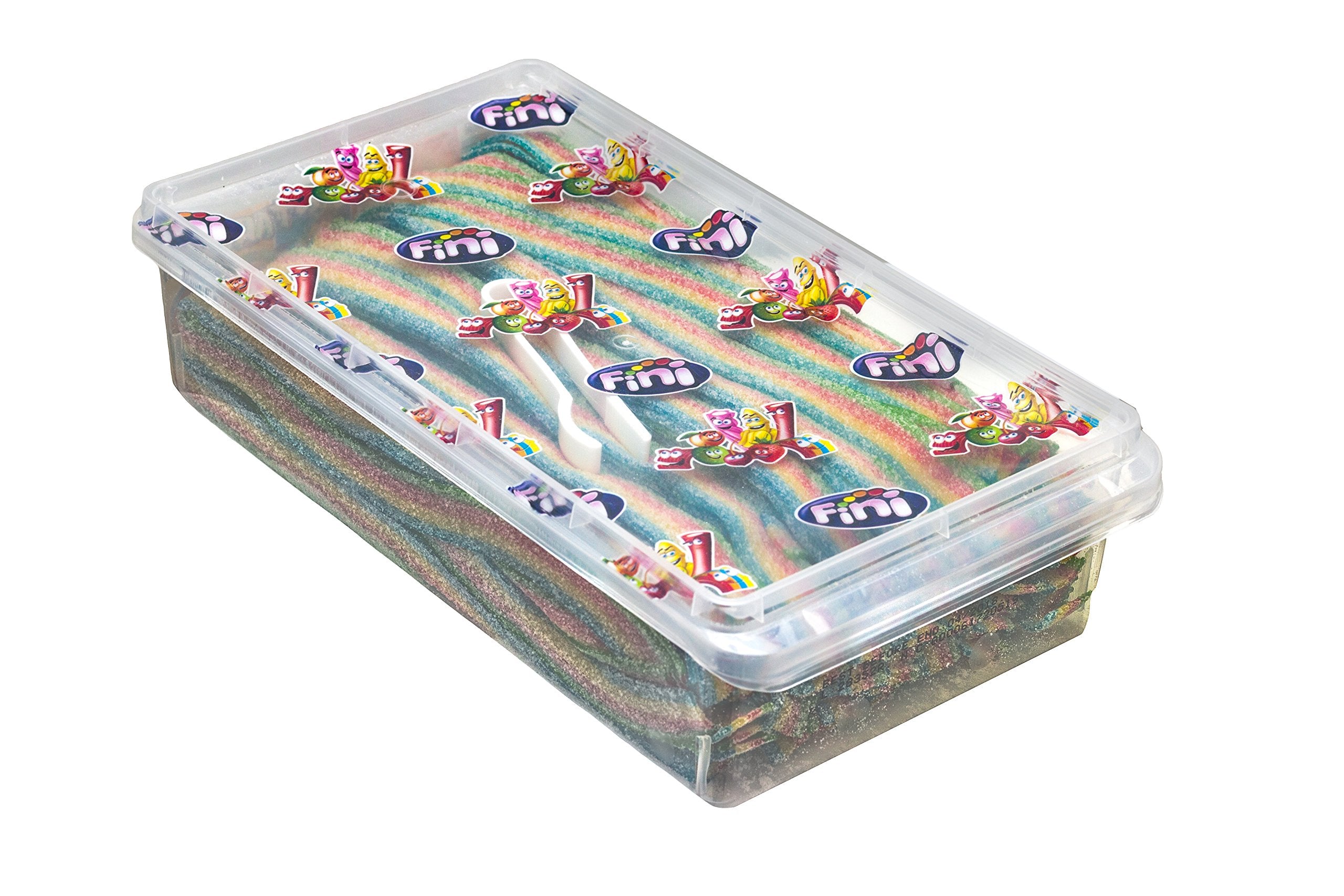 Fini caja frontal mostrando 200 piezas, ideal para eventos