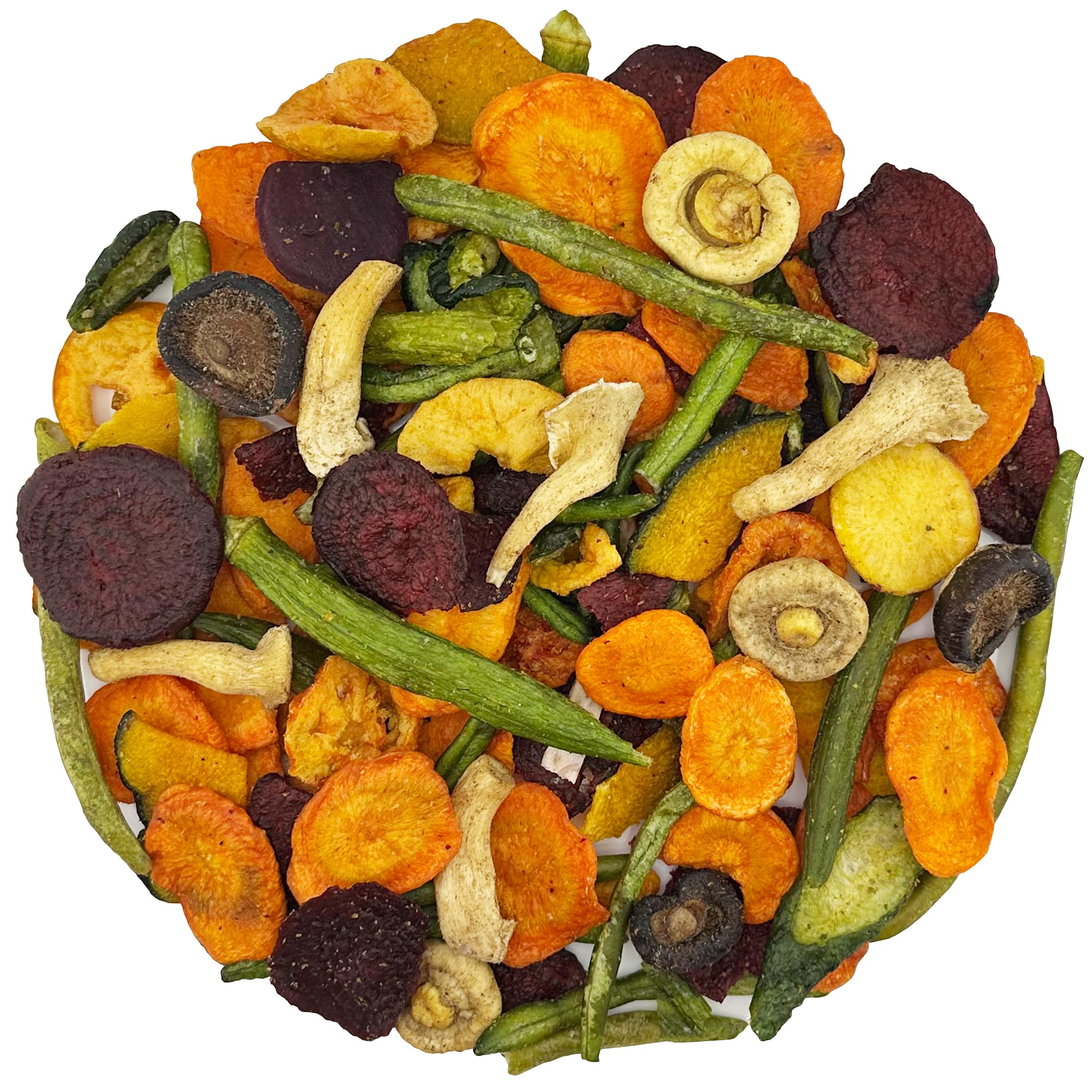 FirstChoiceCandy primer plano de chips vegetales que resalta textura crujiente natural