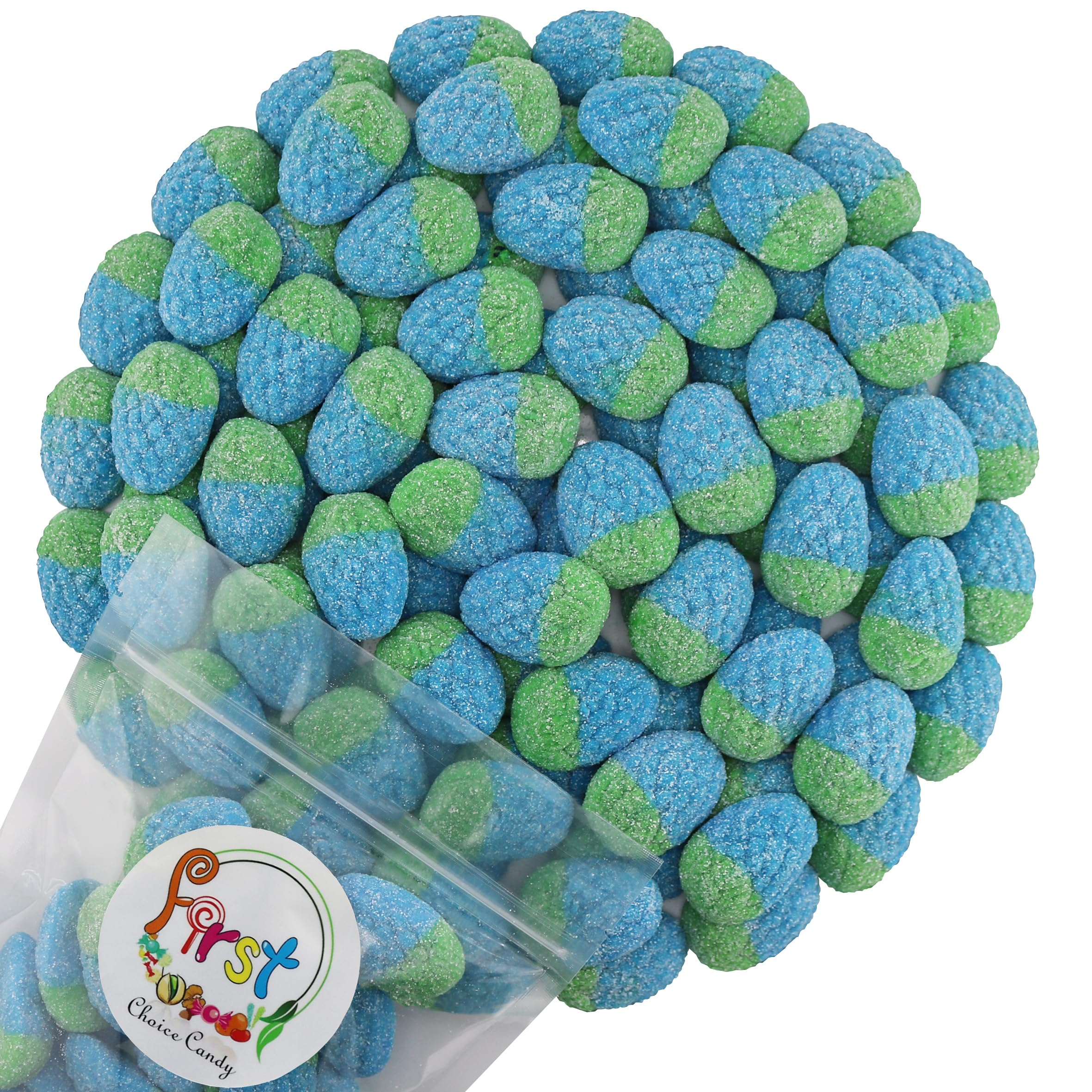 FirstChoiceCandy empaque frontal 2 lb que muestra el cierre reutilizable y cantidad