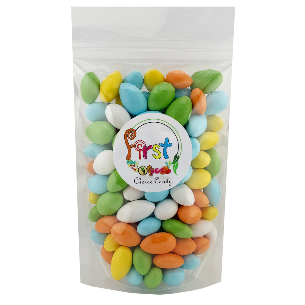 FirstChoiceCandy mano sirviendo Jordan Almonds para facilitar el emplatado