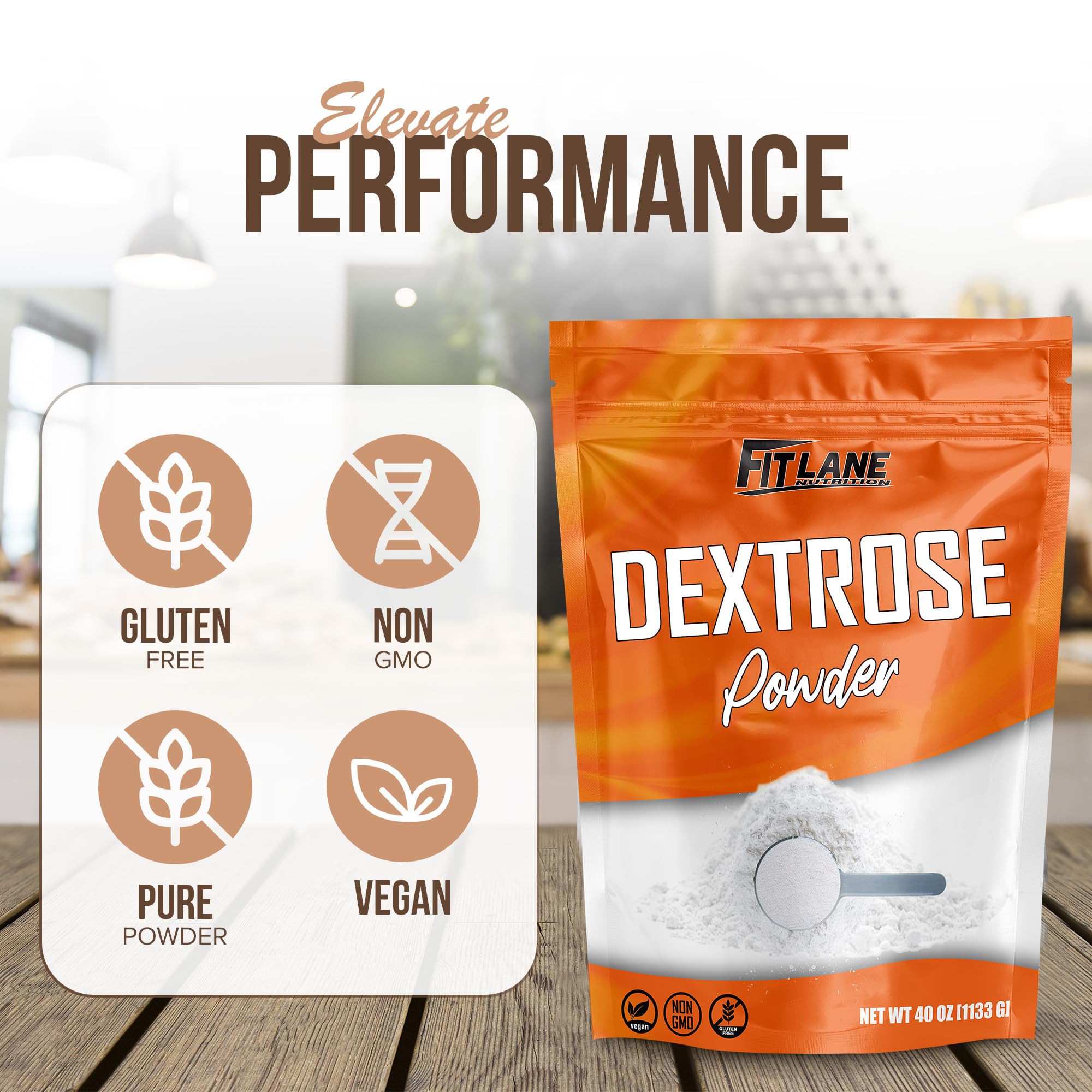 Fit Lane Nutrition batido post-entrenamiento con dextrosa para reposición rápida de carbohidratos