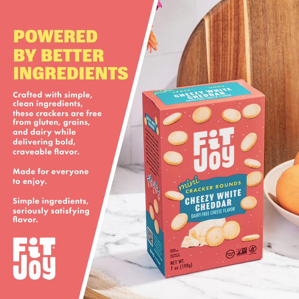 FitJoy galletas junto a dip ilustrando cómo combinan con salsas
