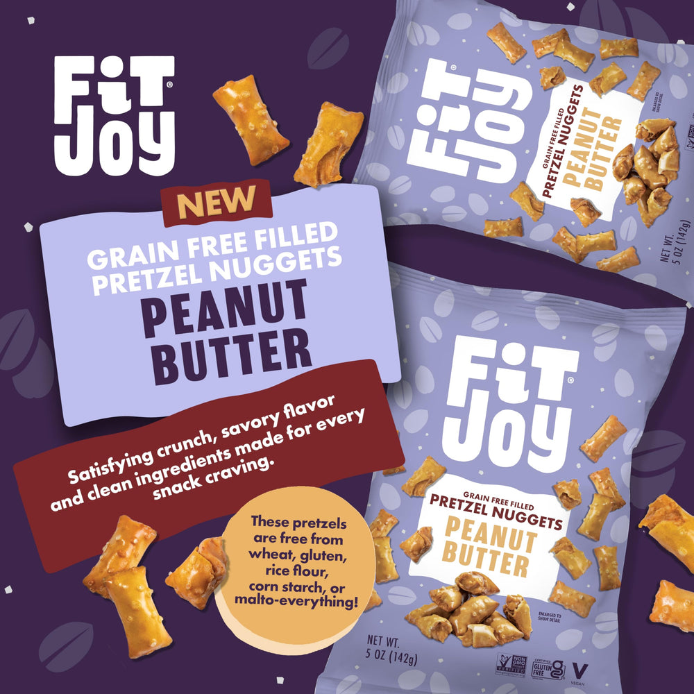 FitJoy primer plano del relleno cremoso de cacahuate, sabor intenso