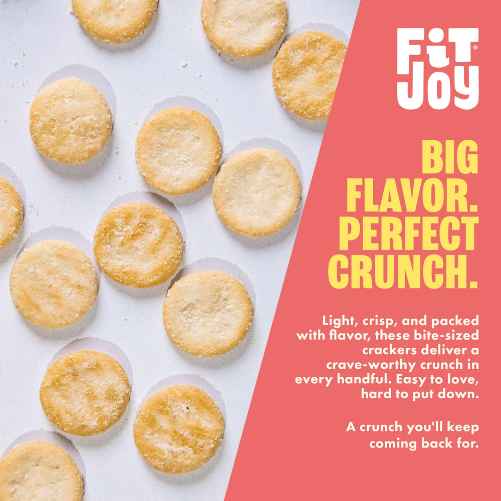 FitJoy galletas junto a regla para comparar tamaño práctico