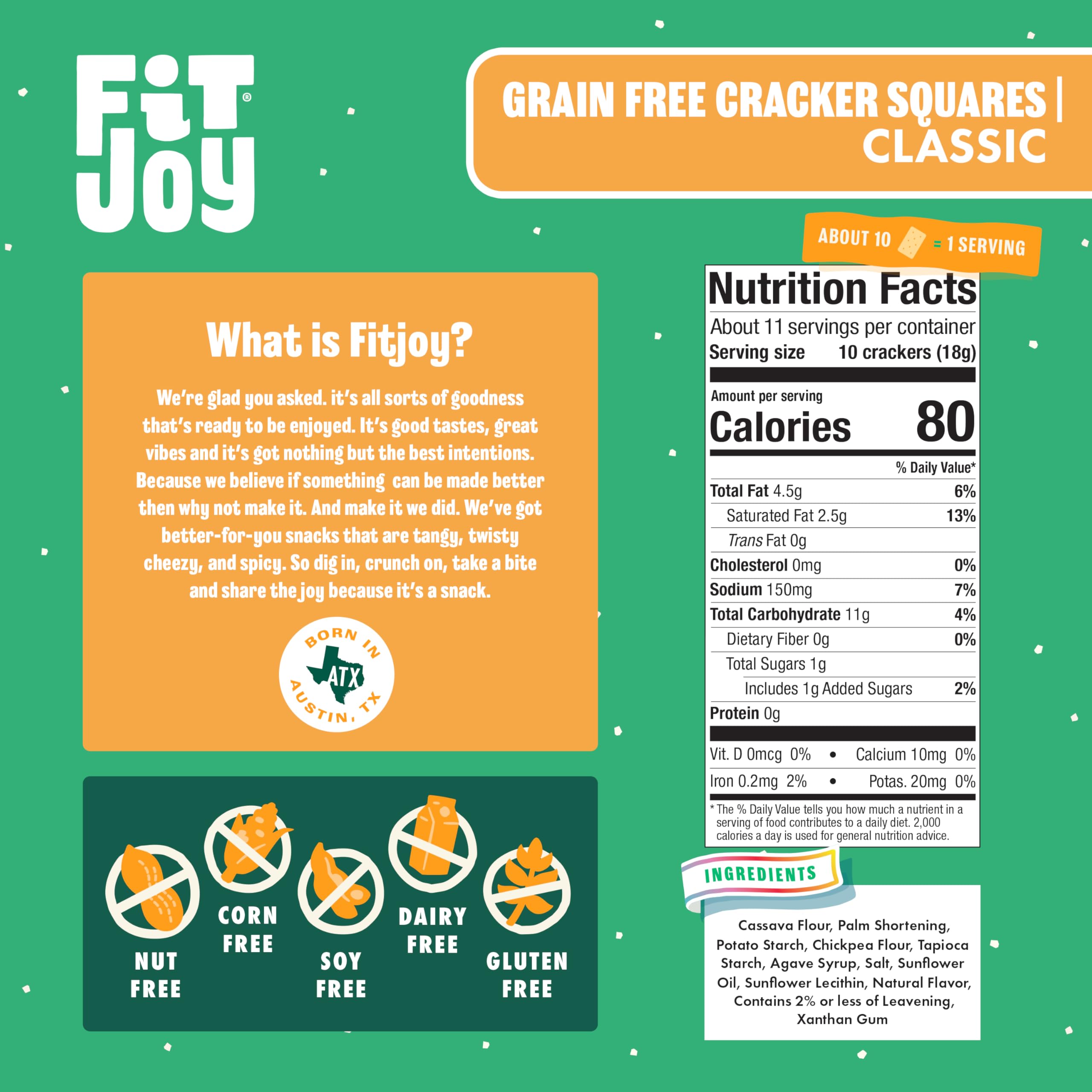 FitJoy primer plano de la textura crujiente que resalta su crocancia