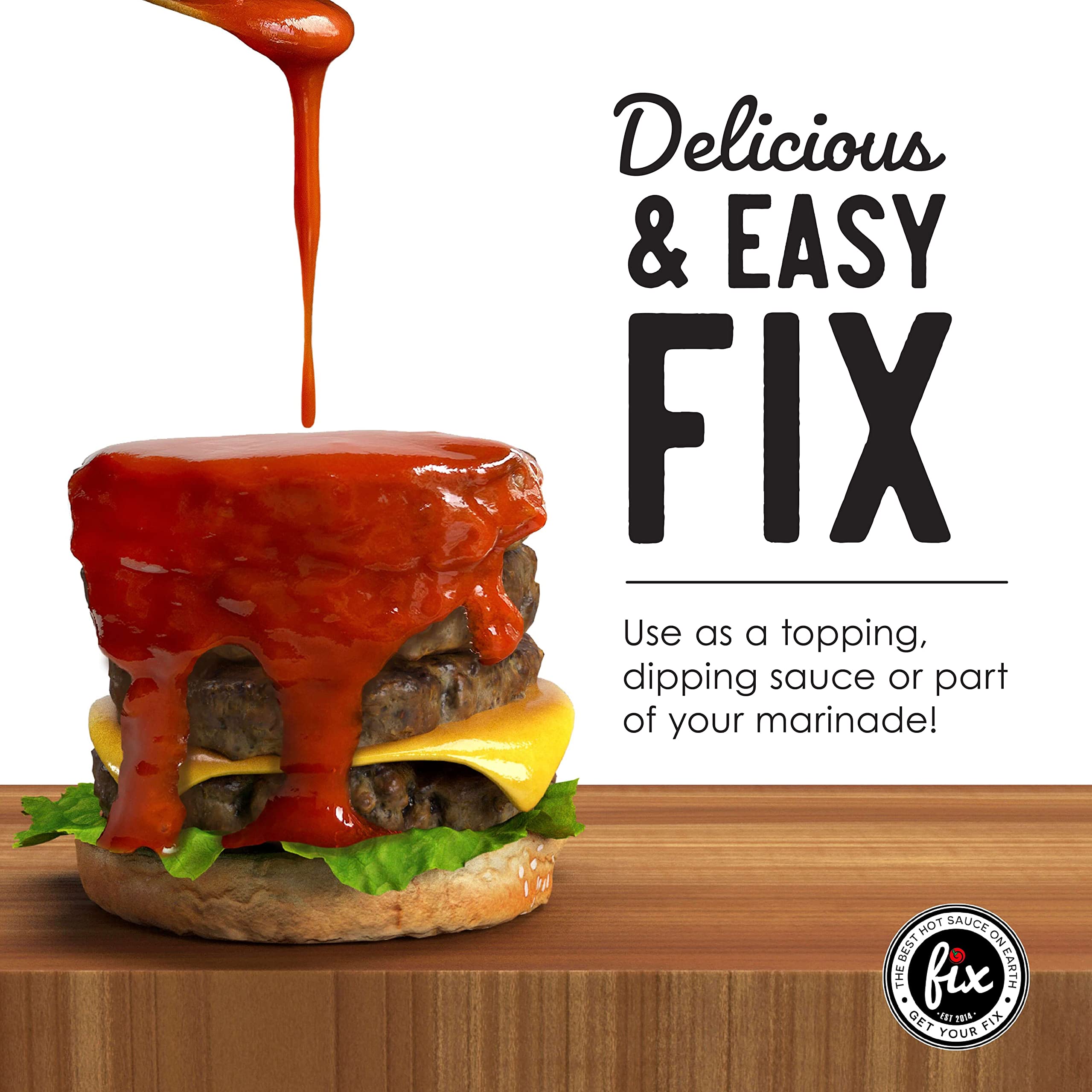 Fix Hot Sauce sriracha vertida sobre pho para equilibrar sabores