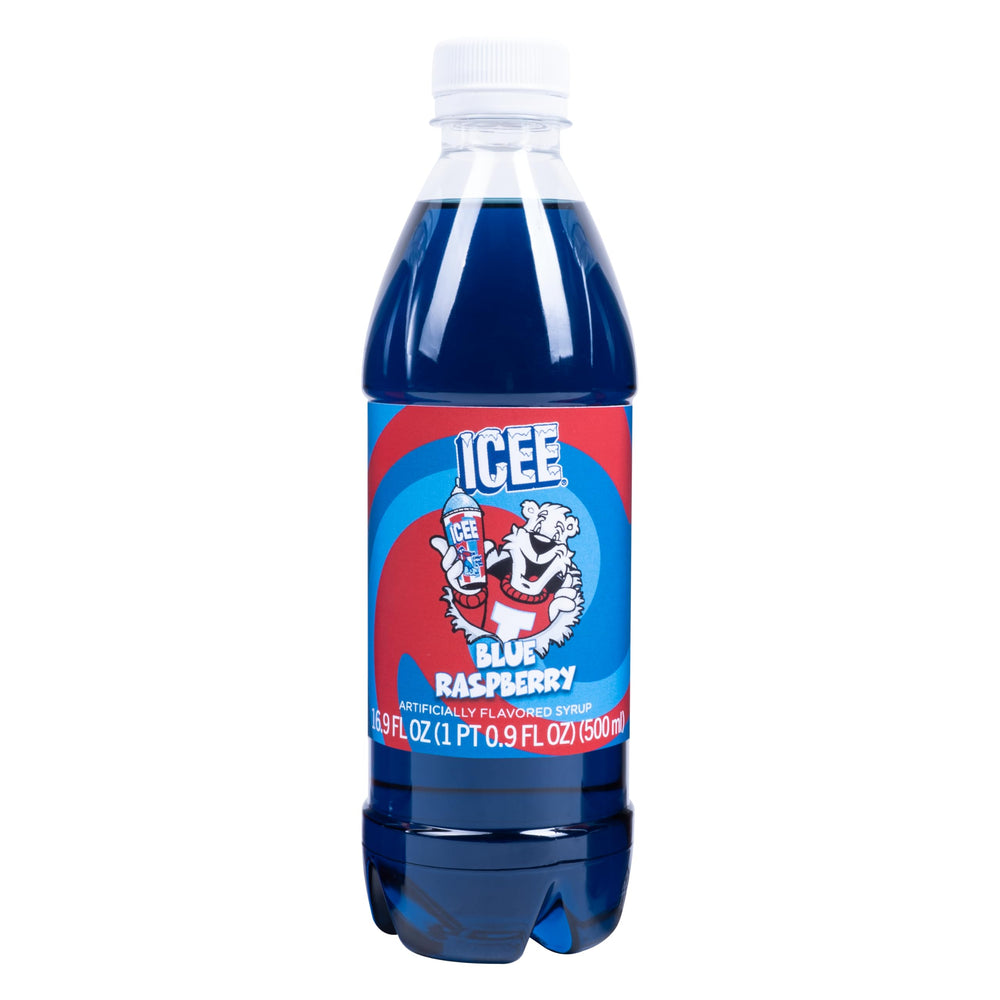 Fizz Creations botella frontal con sirope Blue Raspberry, identificable y lista para usar