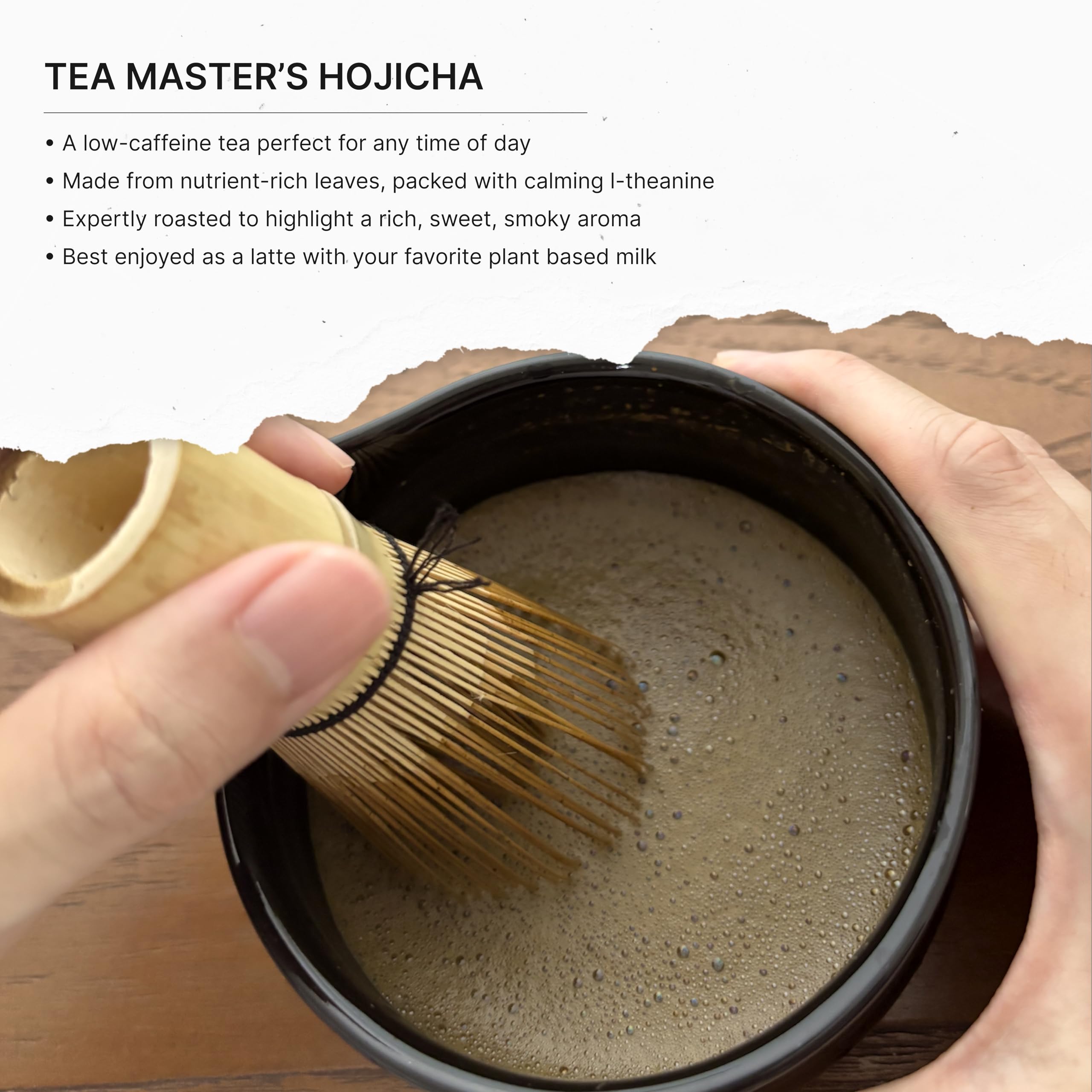 FKRO hojicha textura fina molida en piedra, fácil disolución