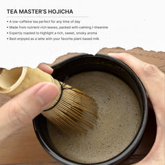 FKRO hojicha textura fina molida en piedra, fácil disolución