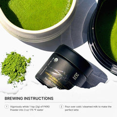 FKRO matcha latte helado en vaso, ideal para bebidas modernas