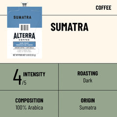 Freshpack Flavia Alterra Sumatra en primer plano, sello hermético que conserva frescura