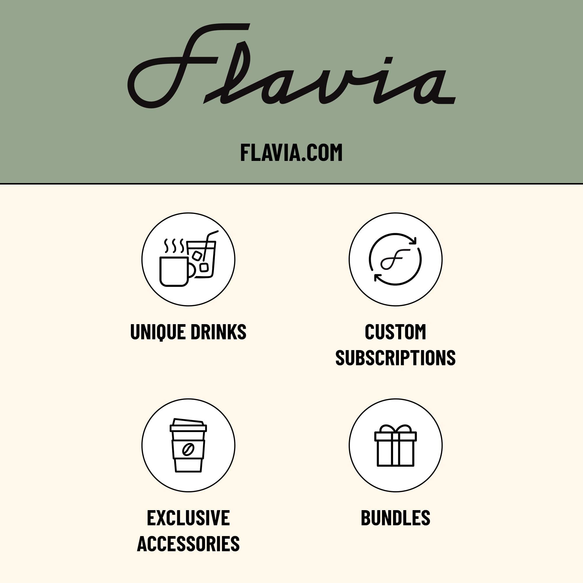 Flavia Lavazza Freshpack junto a objetos cotidianos para mostrar tamaño práctico