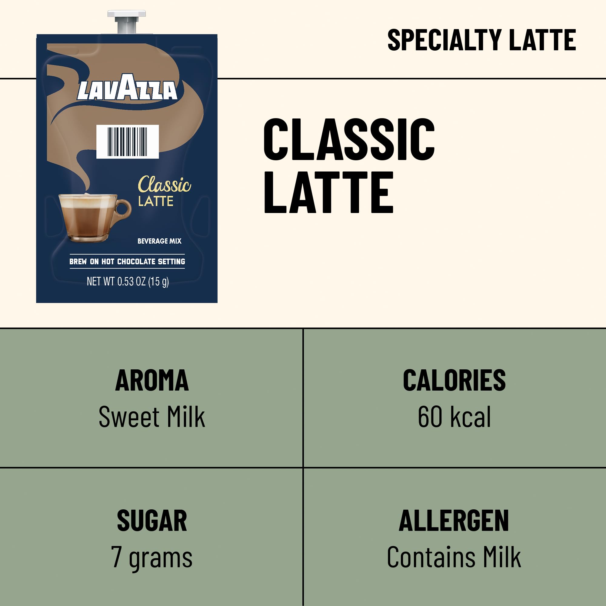 Flavia Lavazza primer plano de Freshpack que muestra sellado limpio y calidad
