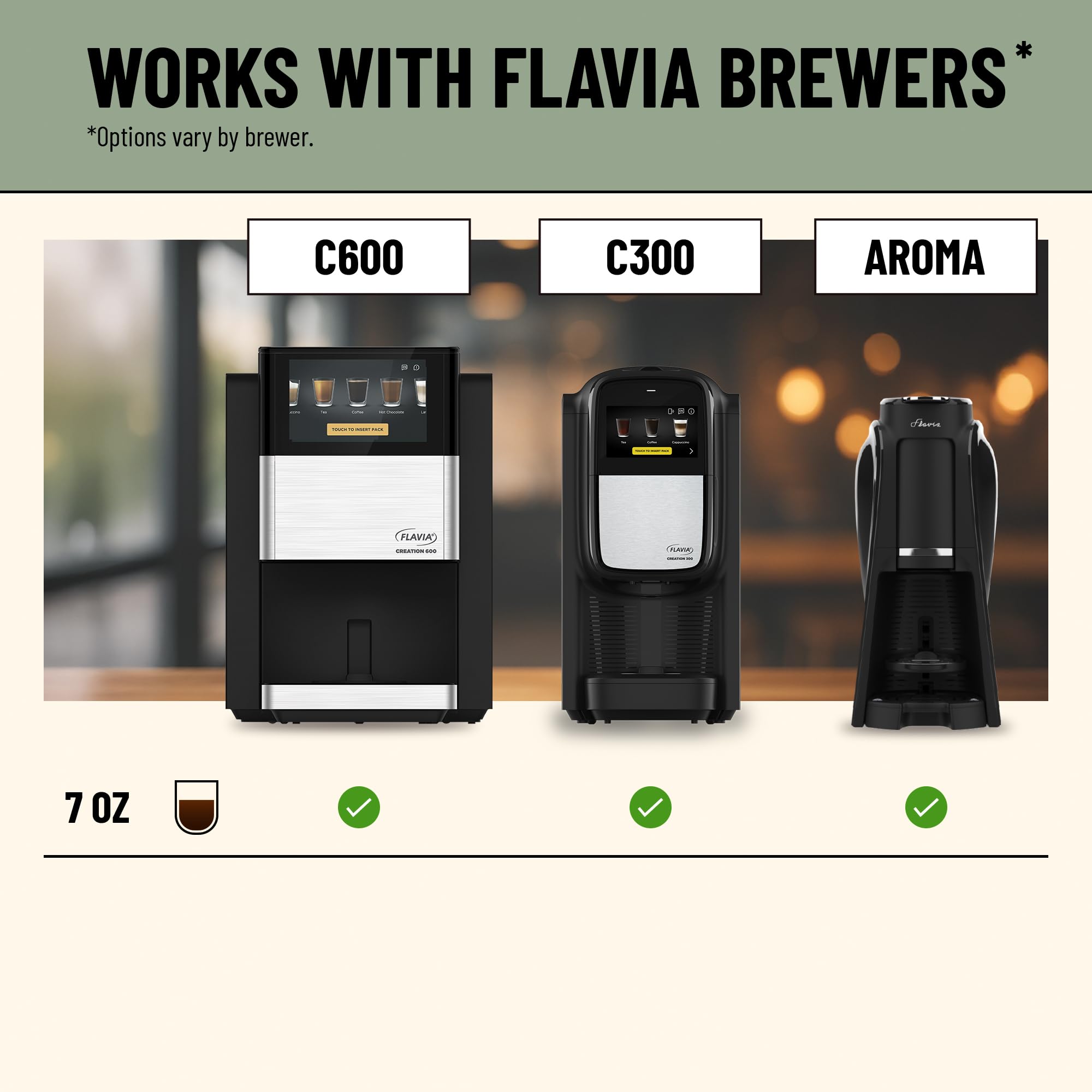 Flavia Lavazza Freshpack insertado en brewer mostrando uso rápido