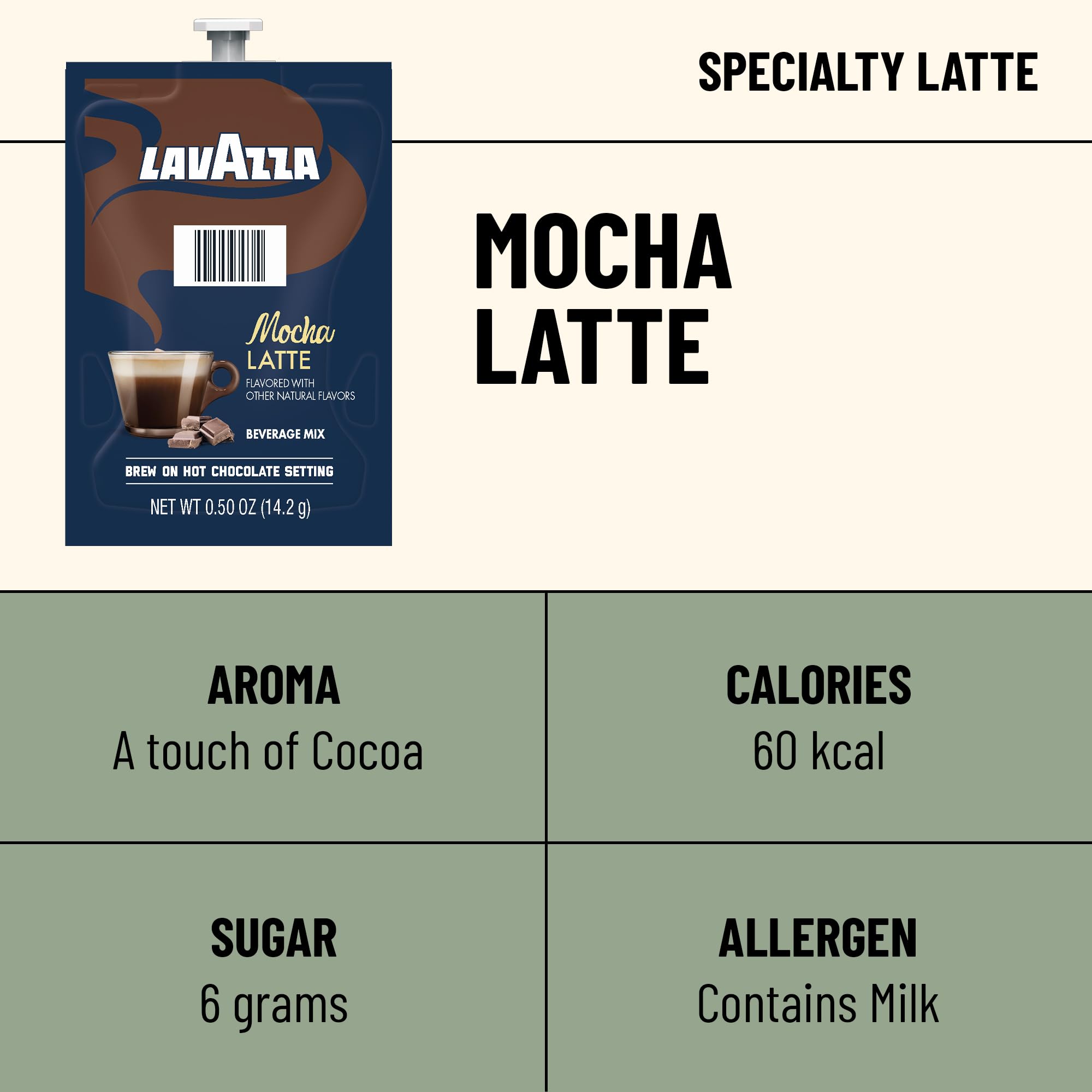 Flavia Lavazza primer plano de Freshpack que resalta sello de frescura