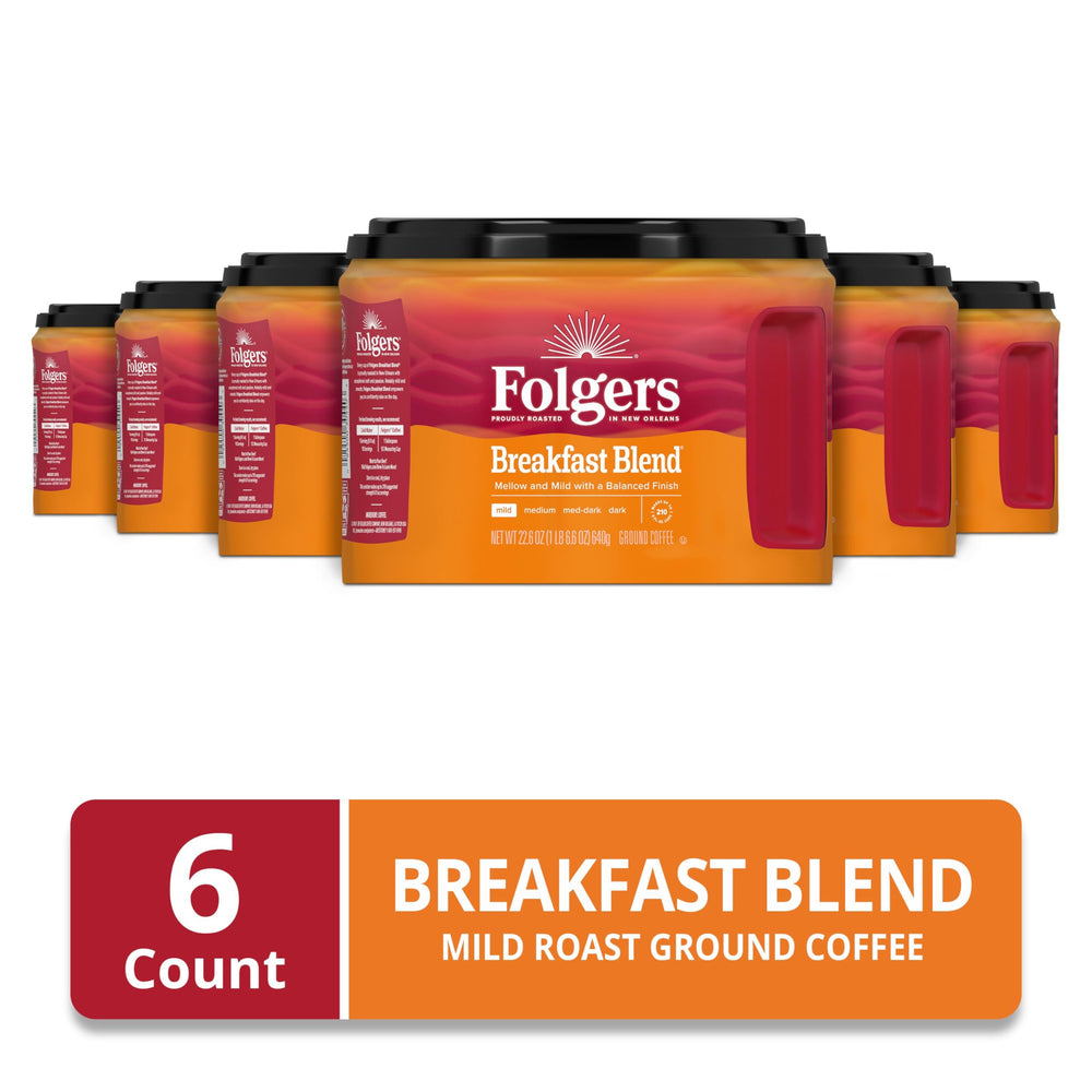 Folgers vista cercana del café molido mostrando textura ideal para preparación