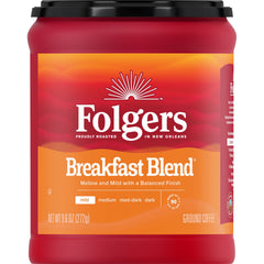 Folgers lata frontal mostrando diseño y sello AromaSeal para frescura