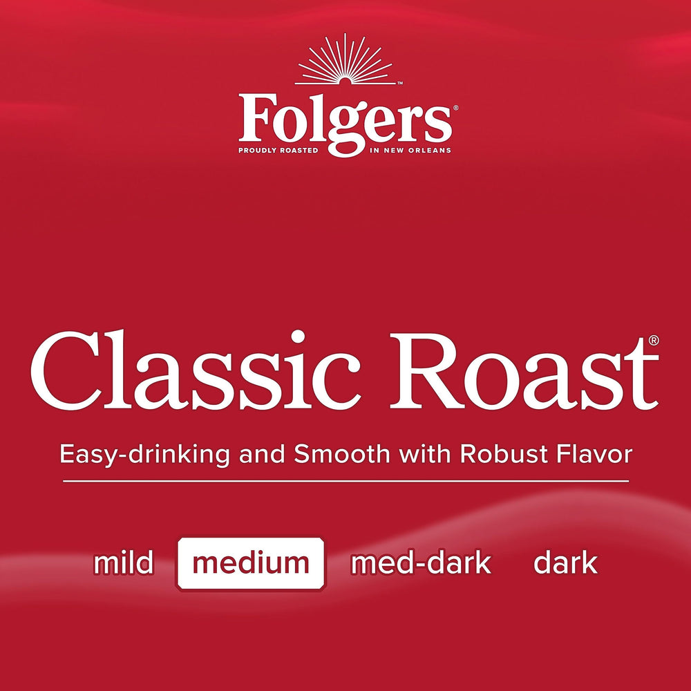 Folgers cápsula K-Cup en primer plano que facilita preparación rápida y sin filtros