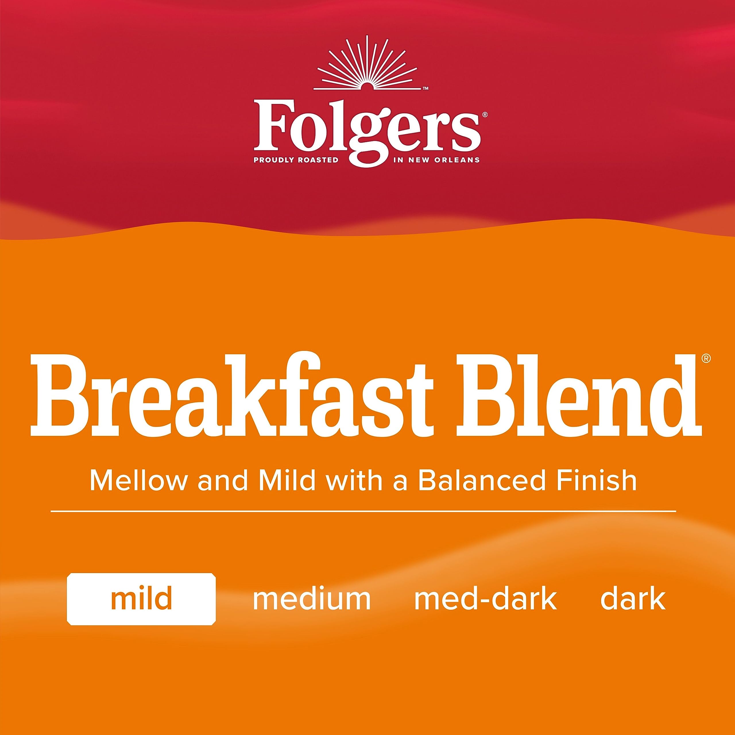 Folgers cápsulas organizadas en bandeja para consumo diario