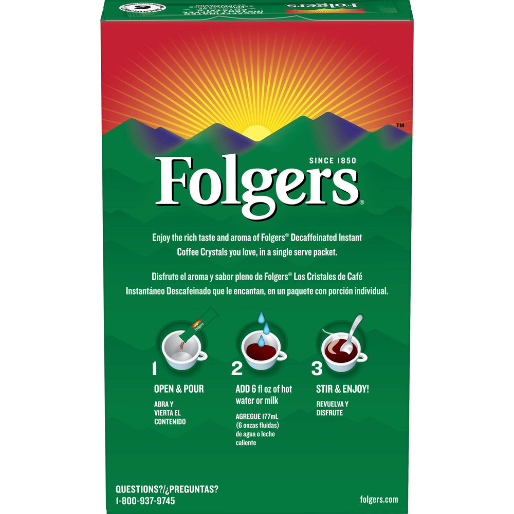 Folgers sobre abierto listo para verter y preparar rápidamente
