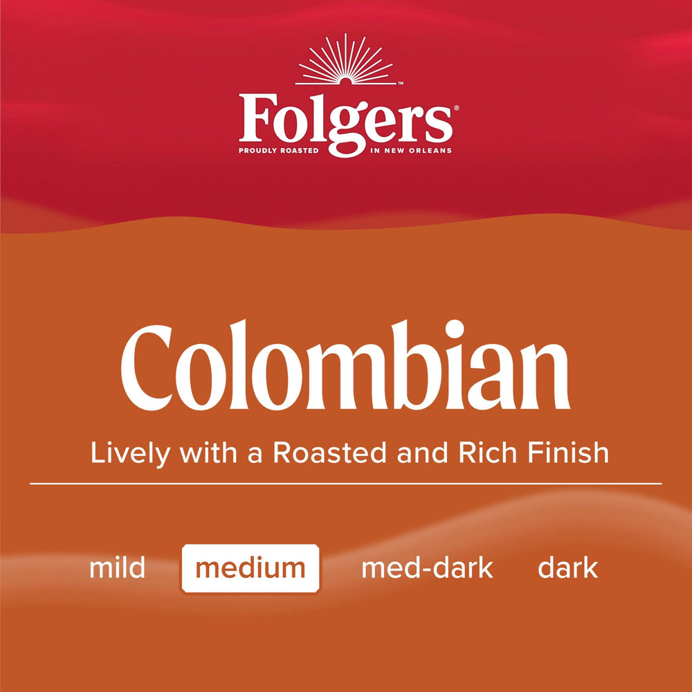 Folgers escena de desayuno con cápsulas, ideal para rutinas rápidas