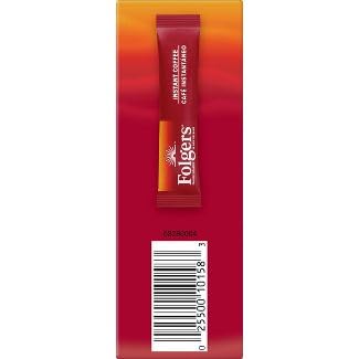 Folgers mano sosteniendo sobre para comparar tamaño y portabilidad
