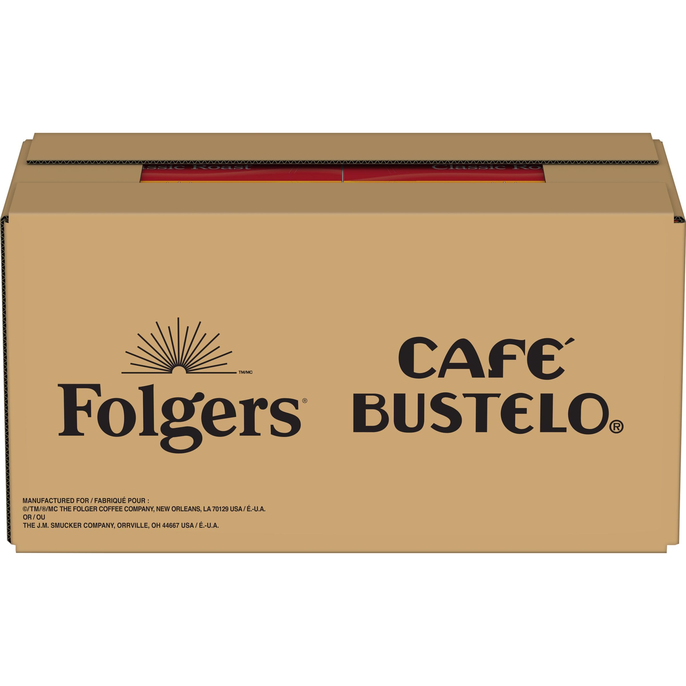 Folgers ambiente de cocina con cápsulas y taza mostrando uso diario práctico
