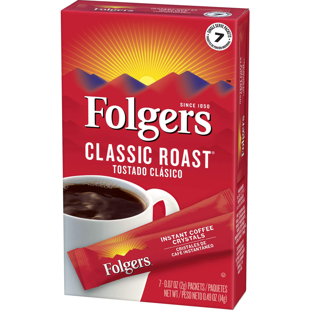 Folgers taza preparada en escena lifestyle que transmite sabor consistente
