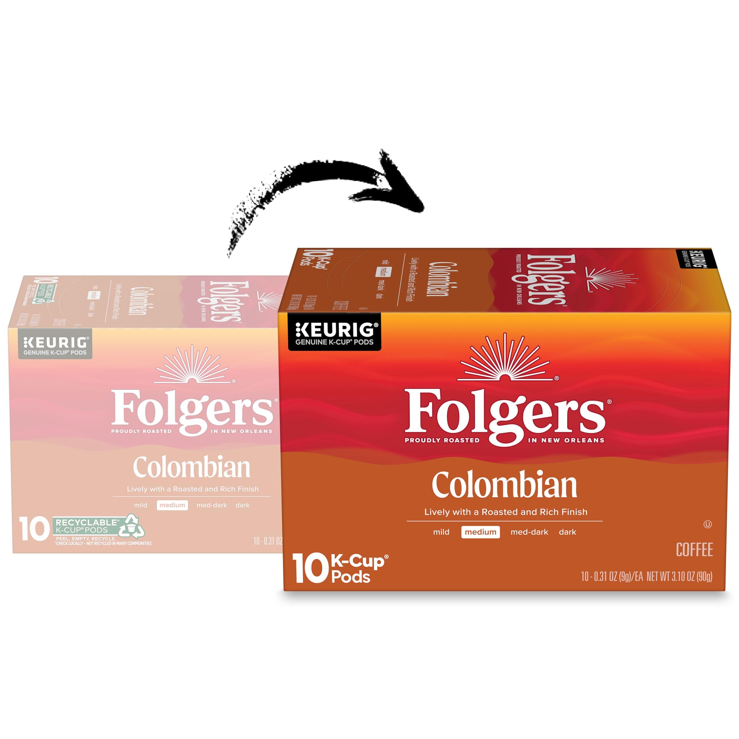 Folgers taza servida en cocina con aroma presente y sabor equilibrado