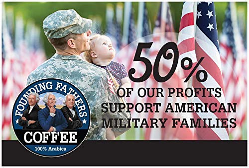 Founding Fathers cápsula K-Cup en mano para demostrar compatibilidad y uso fácil