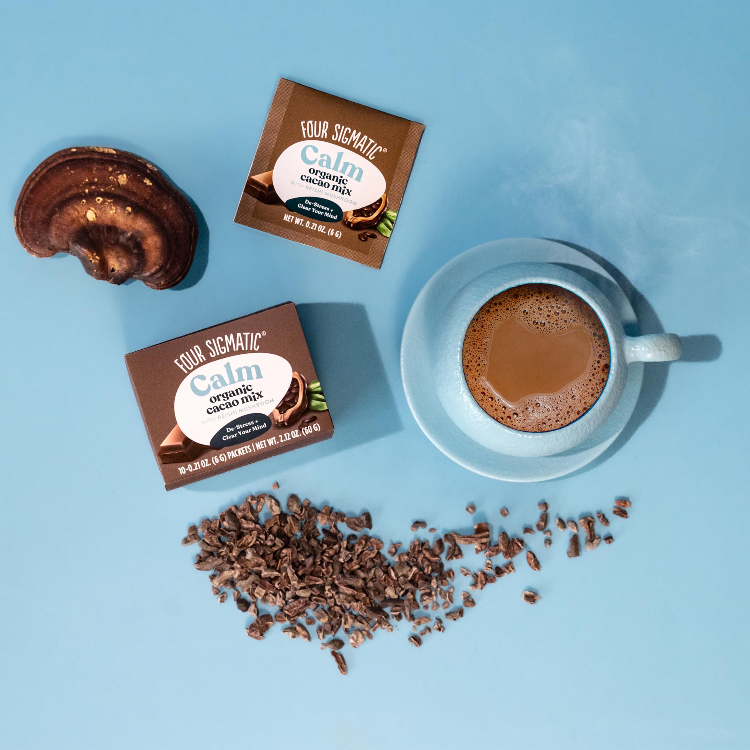 Four Sigmatic taza con cacao listo, bebida cremosa para relajarse