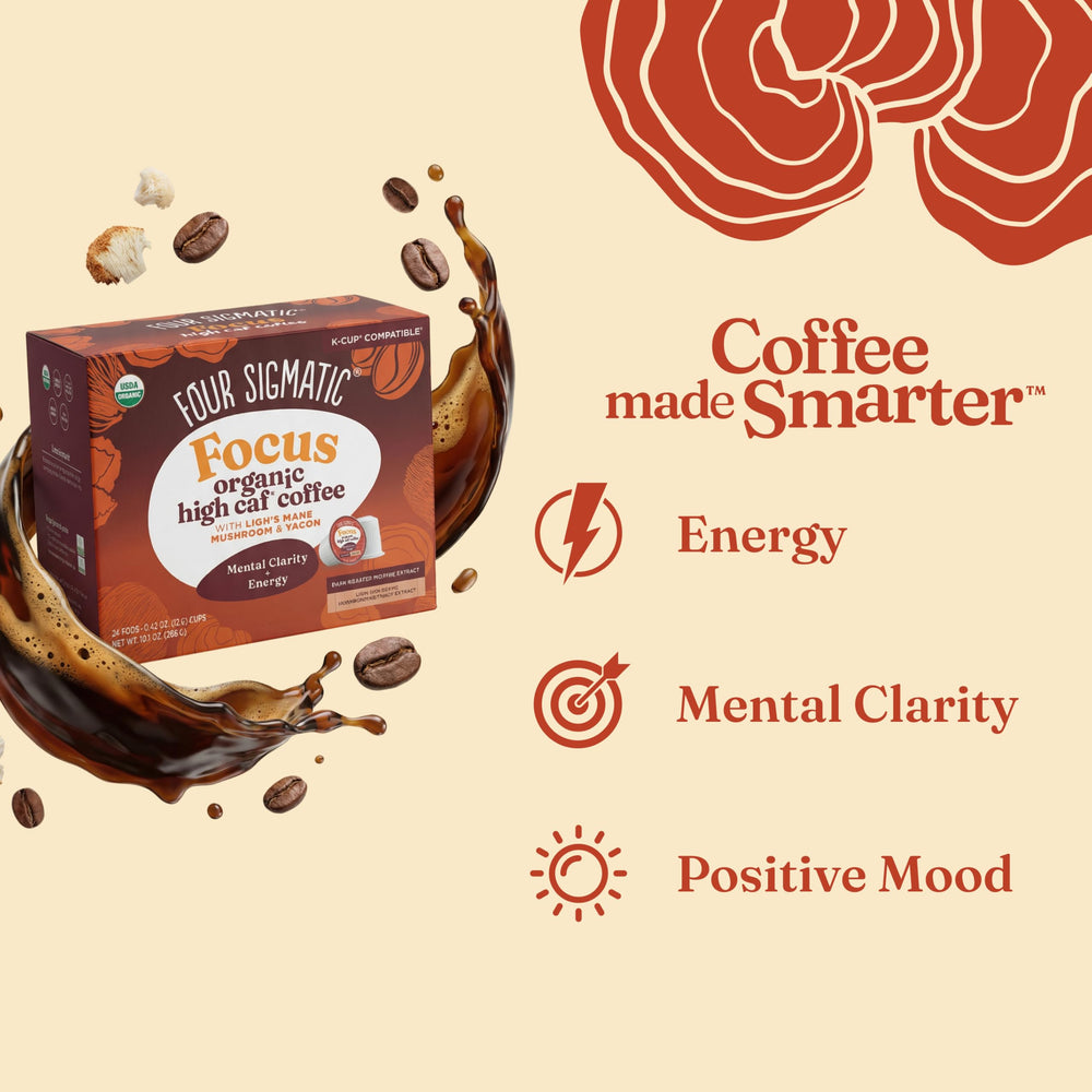 Four Sigmatic granos de café de origen Honduras mostrando calidad