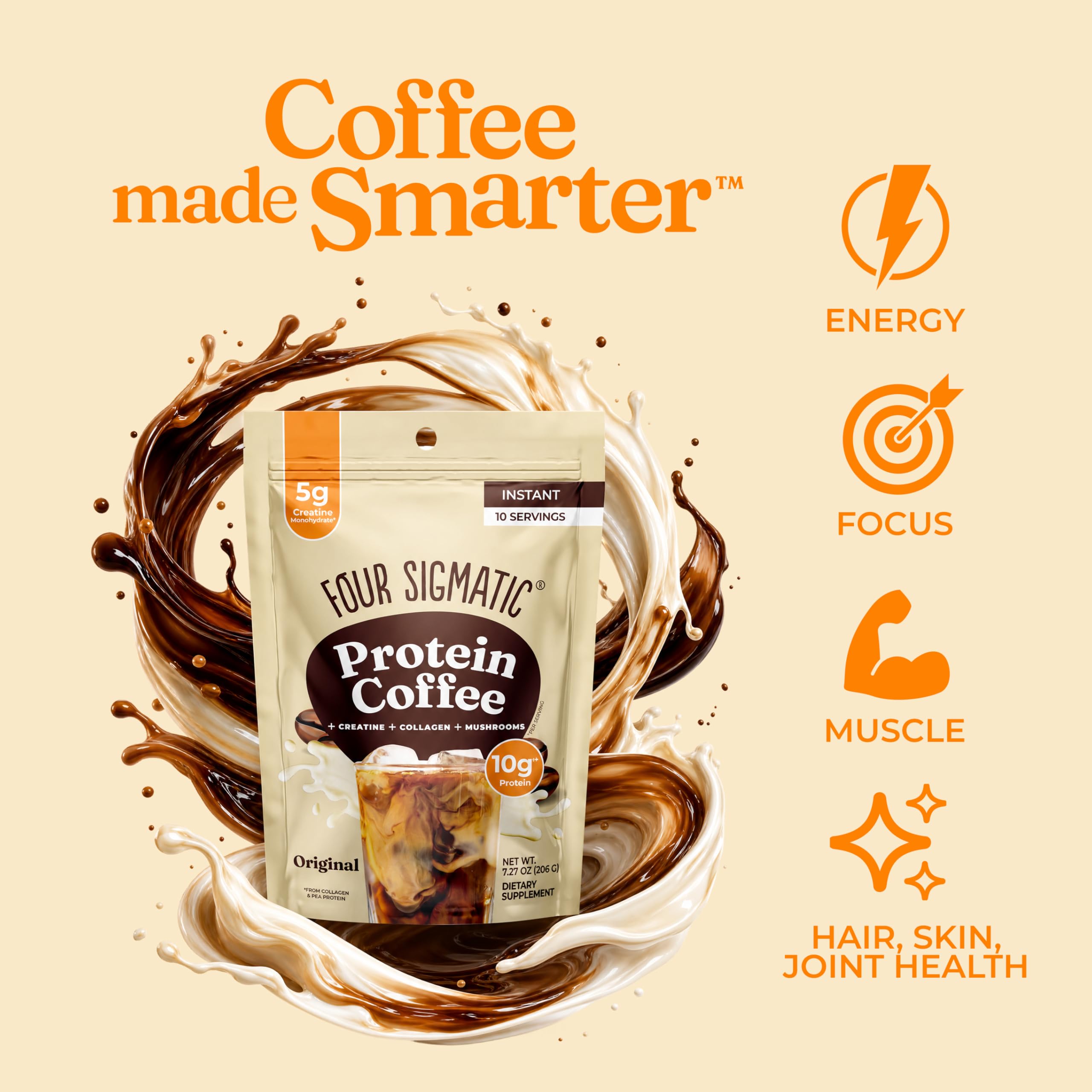 Four Sigmatic taza caliente lista para beber y ofrecer energía
