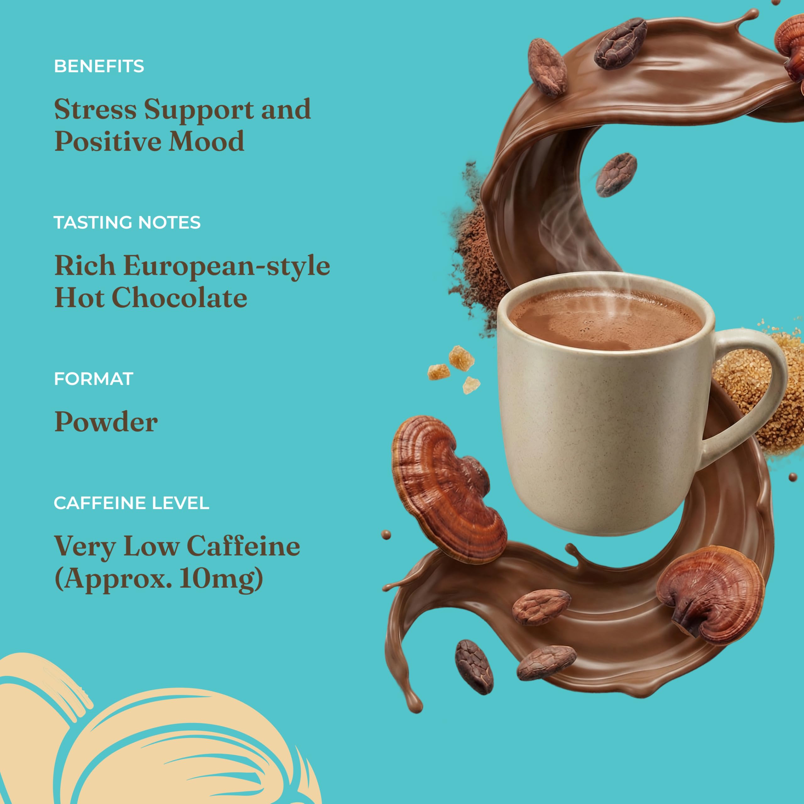 Four Sigmatic escena nocturna disfrutando bebida relajante