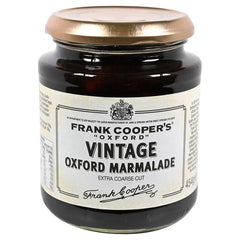 Frank Cooper's detalle de la etiqueta que destaca origen y receta