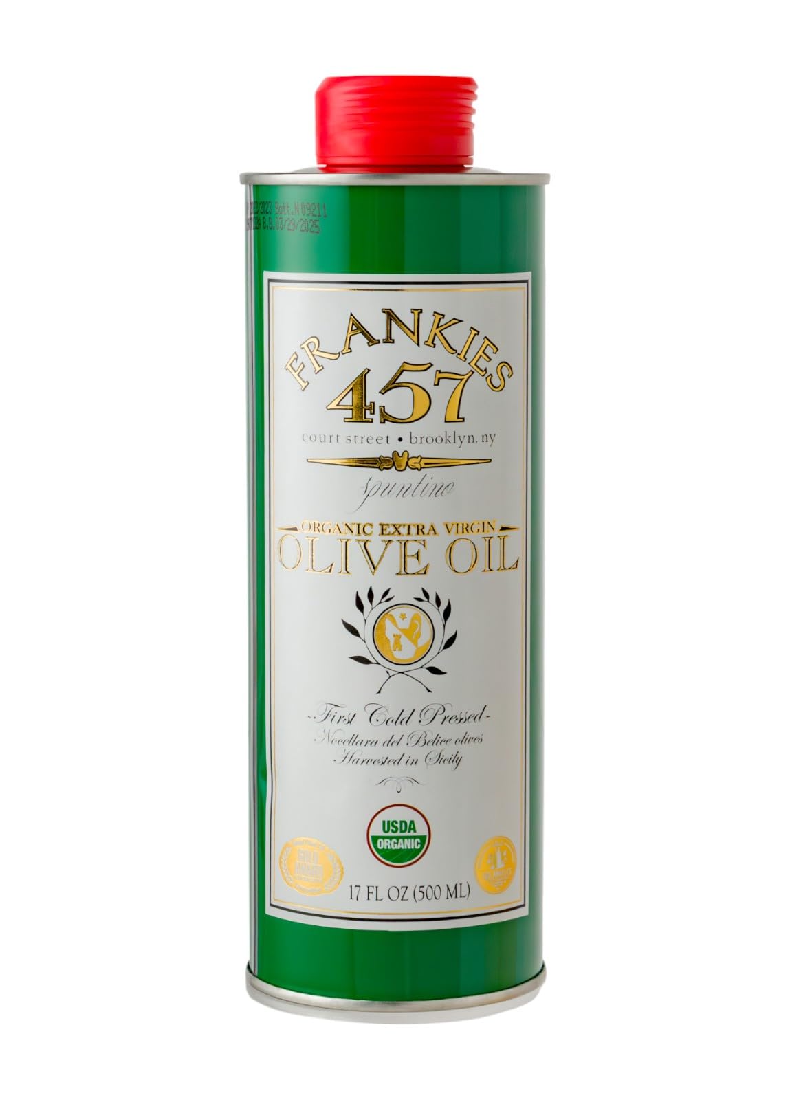 Frankies 457 botella frontal 500 ml mostrando etiqueta y calidad pura