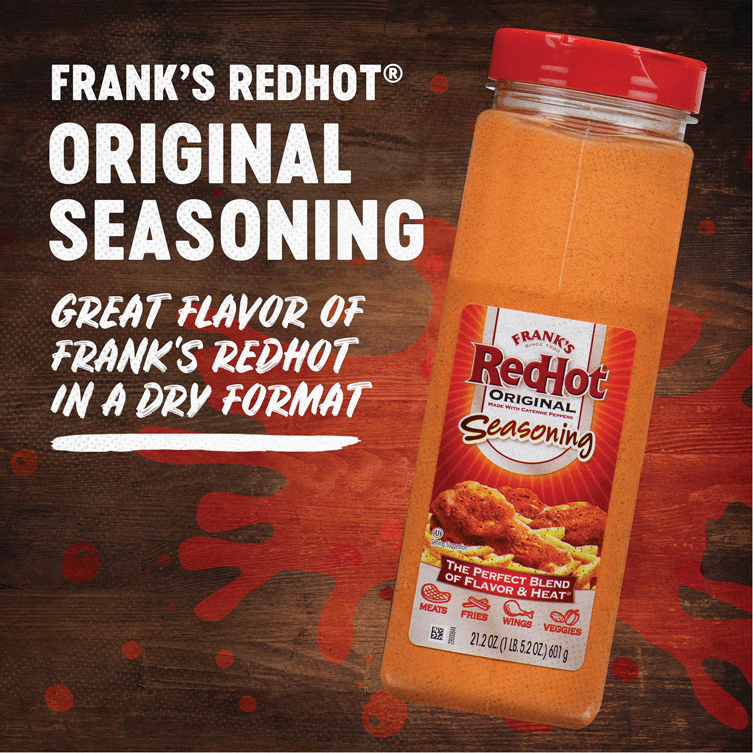 Frank's RedHot etiqueta con ingredientes y certificación kosher visible