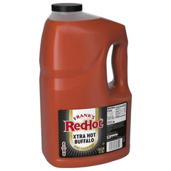 Frank's RedHot garrafa frente mostrando diseño y volumen para servicio eficiente
