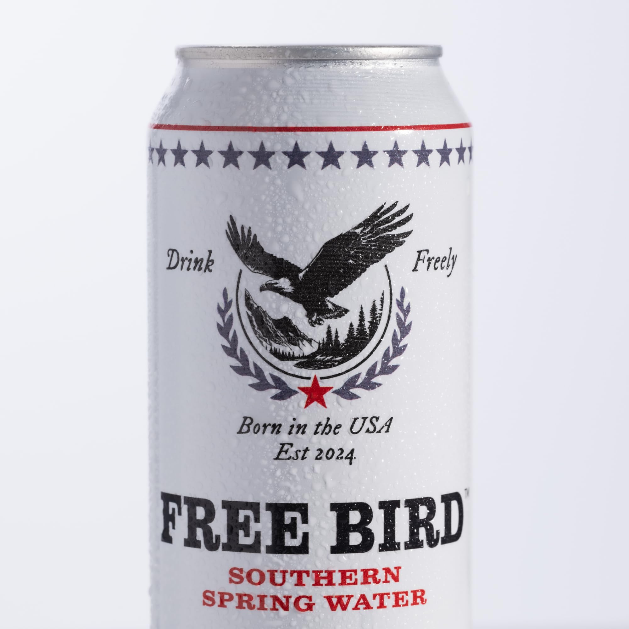Free Bird latas en hielera en festival mostrando conveniencia y sostenibilidad