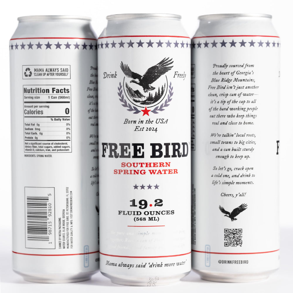 Free Bird primer plano de la textura del aluminio que mantiene el agua fría