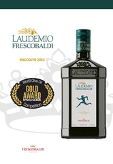 Frescobaldi etiqueta Laudemio primer plano con información clara