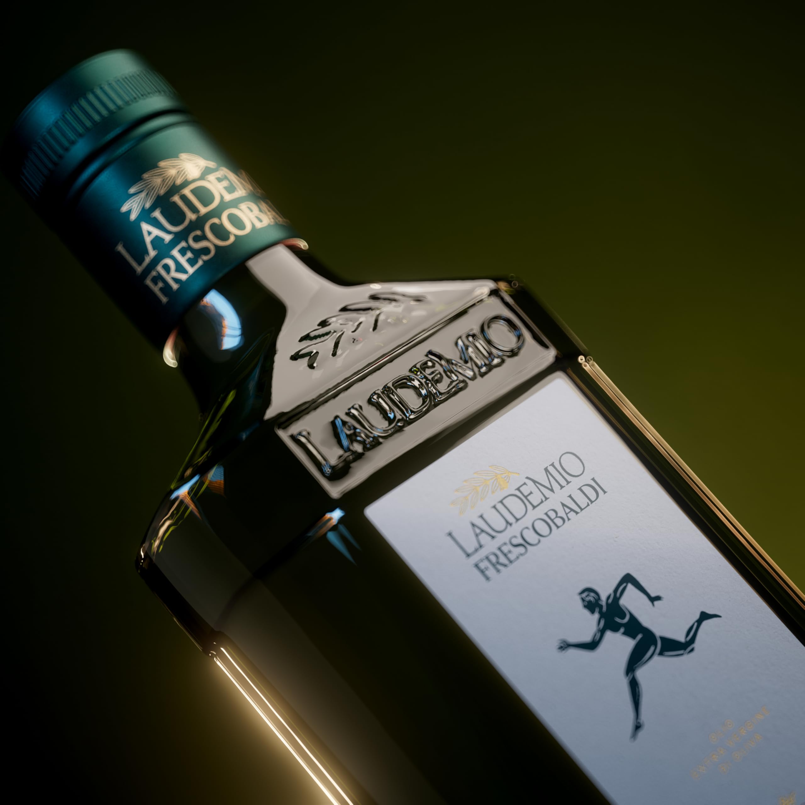 FRESCOBALDI vertiendo aceite sobre pan mostrando brillo y aroma