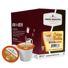 Fresh Roasted Coffee caja frontal con 24 cápsulas, presentación atractiva